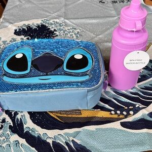 Never used Stitch Lunch Bag and Water Bottle Set